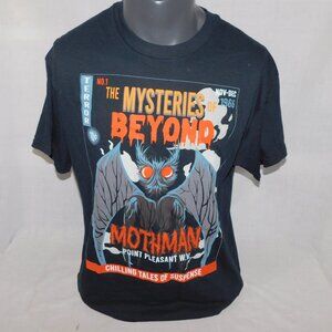 Loot Crate Mysteries of Beyond MOTHMAN Comic Mens L Black Graphic Shirt